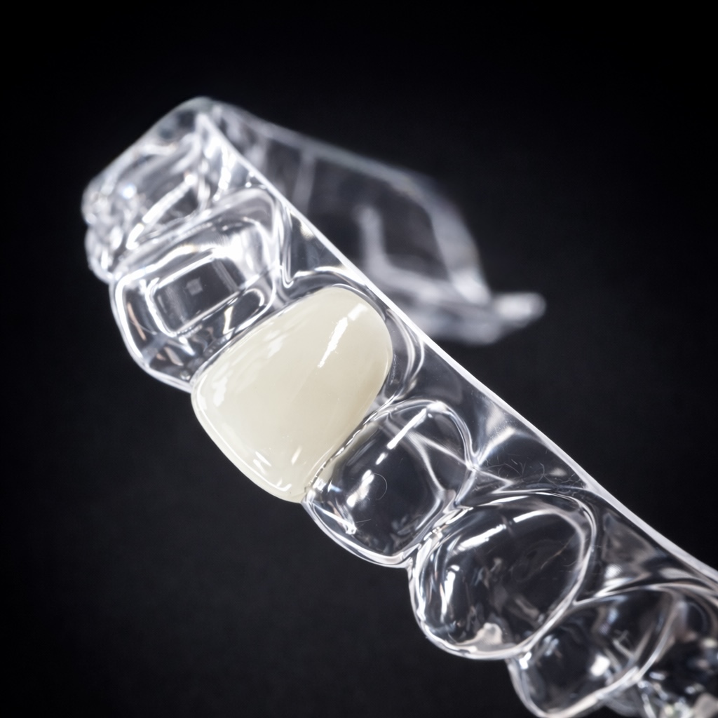 Clear Essix retainer with tooth replacement